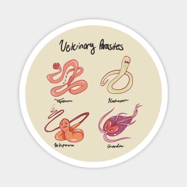 Veterinary Parasites Magnet by crasscorvus